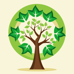 green tree vector illustration