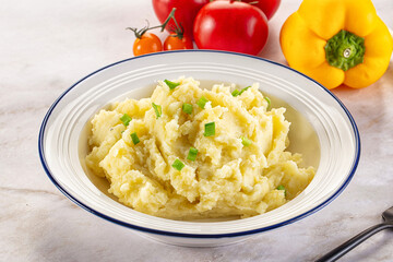 Mashed potato with green onion