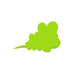 Bad smelling green smoke cloud vector illustration 
