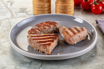 Gourmet Grilled tuna fish steak