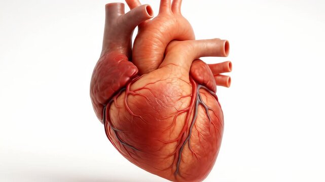 3D Render of Human Heart Anatomy for Medical Education