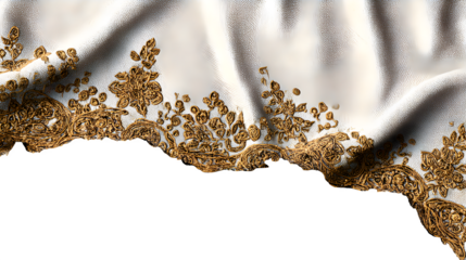 Embroidered fabric with floral detail