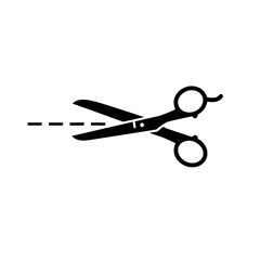 Scissors and the Dotted Line: A silhouette of scissors elegantly poised above a dotted line, symbolizing precision, cutting, and the art of alteration, set against a neutral background.