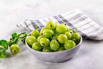 Ripe sweet juicy green gooseberry