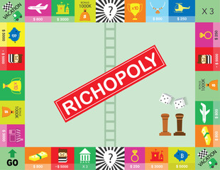 Frame of board game ,Funny frame,Board games,Vector illustrations