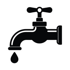 faucet with a drop of water