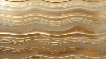 Luxurious Golden Wavy Marble Texture - Abstract 3D Seamless Stone Pattern