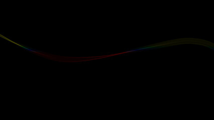 A delicate rainbow spectrum gracefully dances in the darkness evoking a sense of calm serenity with a subtle gradient