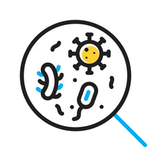 Vector multi color icon for Germs