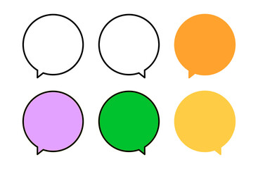 シンプルな丸型スピーチバルーン素材