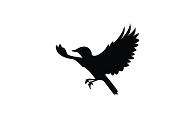 American redstart bird Silhouette Design  And Vector Illustration. 