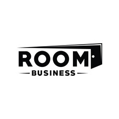 Open Room Door Vector Design Logo Doorway Business Company logotype