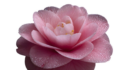 Pink Camellia with Dewdrops