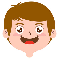 boy playful face cartoon cute