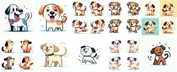 Fototapeta premium Happy dog with wagging tail