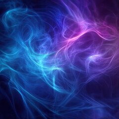 Obraz premium Colorful Abstract Smoke Swirls in Blue and Purple Background