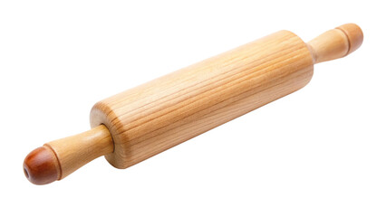 wooden rolling pin isolated