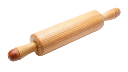 wooden rolling pin isolated