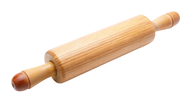 wooden rolling pin isolated