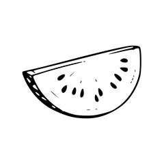 refreshing watermelon slice vector illustration