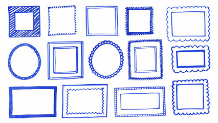 set of vector frames for photo