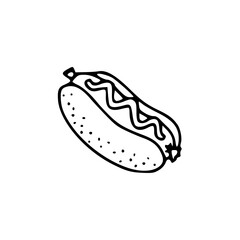 American street food hotdog icon