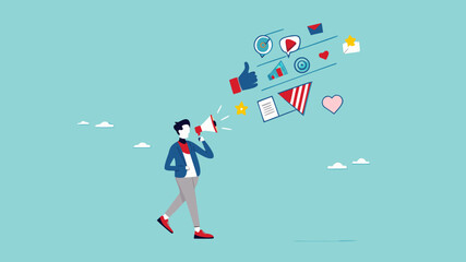 Customer acquisition cost or CAC, marketing expense on customer retention, advertising cost for lead generation, businessman uses magnets with dollar costs to attract customers
