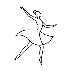 Graceful ballerina in a flowing dress mid-spin