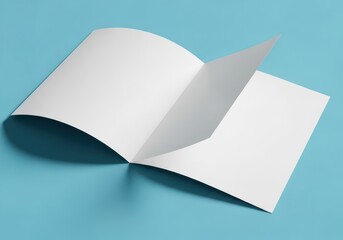 White brochure mockup blank bi fold brochure