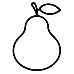 pear on white background