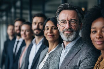 Obraz premium Business professionals showcase collaboration and commitment in a modern office environment during a team-building event