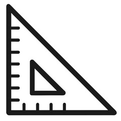 Geometric Ruler and Triangle Icon for Design and Engineering