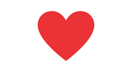 Obraz premium Solitary red heart on white ground