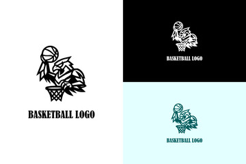 robotic falcon playing basketball vector illustration, icon, logo for athletic, basketball players, basketball team emblem, basketball tournament, sports, athletic, and more
