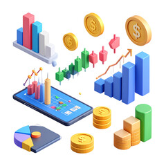 Dynamic financial data visualization showcases growth and investment opportunities in a modern