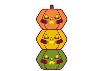 光るジャックオーランタンのイラスト