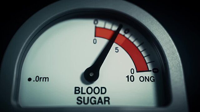 Close-up of a blood sugar meter