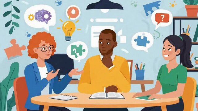 Diverse Team Brainstorming Innovative Solutions Together