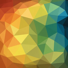 Abstract geometric background with colorful triangles, polygons, and mosaic shapes creating a modern and decorative design