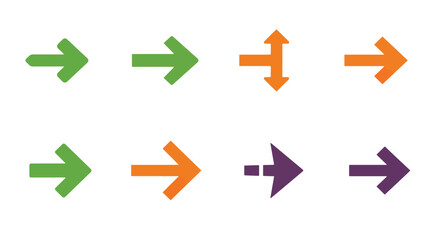 Various direction arrows set
