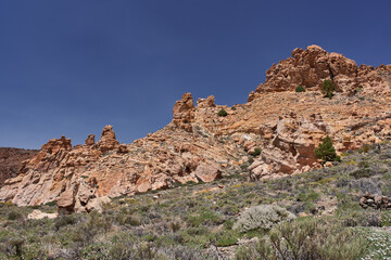 Fototapeta premium Volcanic slope beneath Mount Guajara
