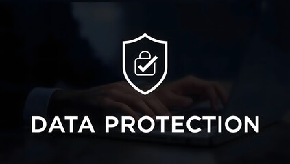 Cybersecurity data protection, businessman with security icons connecting to application ecosystem, protection from hacker, crime, identification and authentication, checkmark, padlock.
