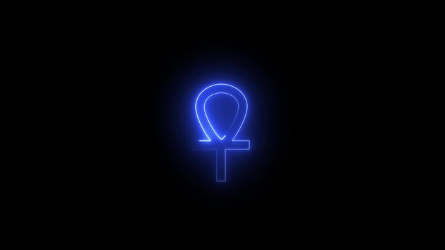 Mystical Ankh Icon Animation Featuring Glowing Light and Spiritual Vibes.Ankh Icon Animation .Radiant Glow Perfect for Spiritual and Mythological Themes
