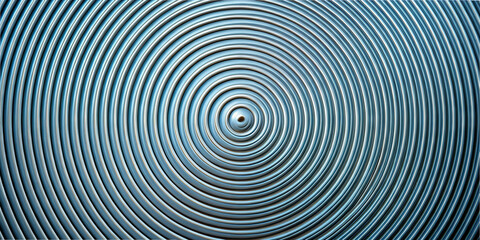Intricate circular patterns form a captivating display of concentric ripples, radiating from a central point against a soothing blue backdrop, conveying a sense of calm and motion