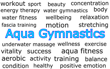 Aqua Gymnastics Wordcloud - illustration