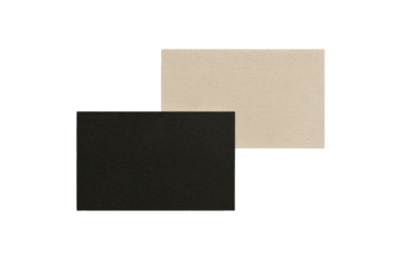 Two rectangular shapes, light beige and dark gray, overlapping