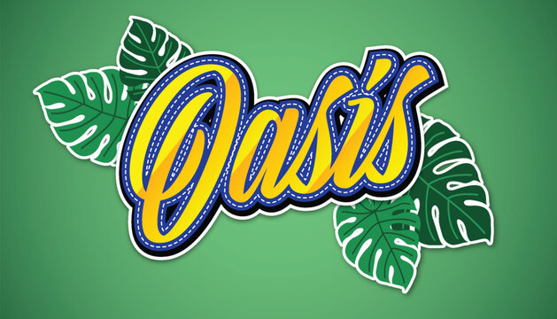 oasis editable text effect template