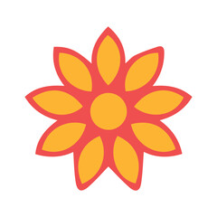 Flower isolated on white background