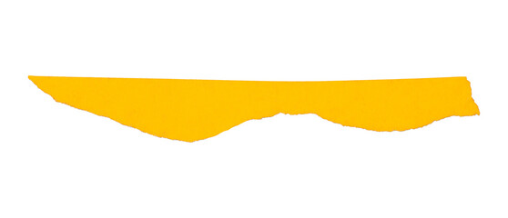 Single yellow tape isolated on transparent background