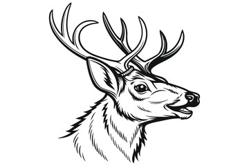 Nordic Deer Silhouettes &ndash; Winter Clipart